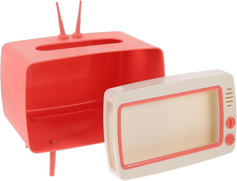 منظم مناديل مكتبي على شكل تلفزيون كلاسيكي للمنزل والمكتب - Image 1